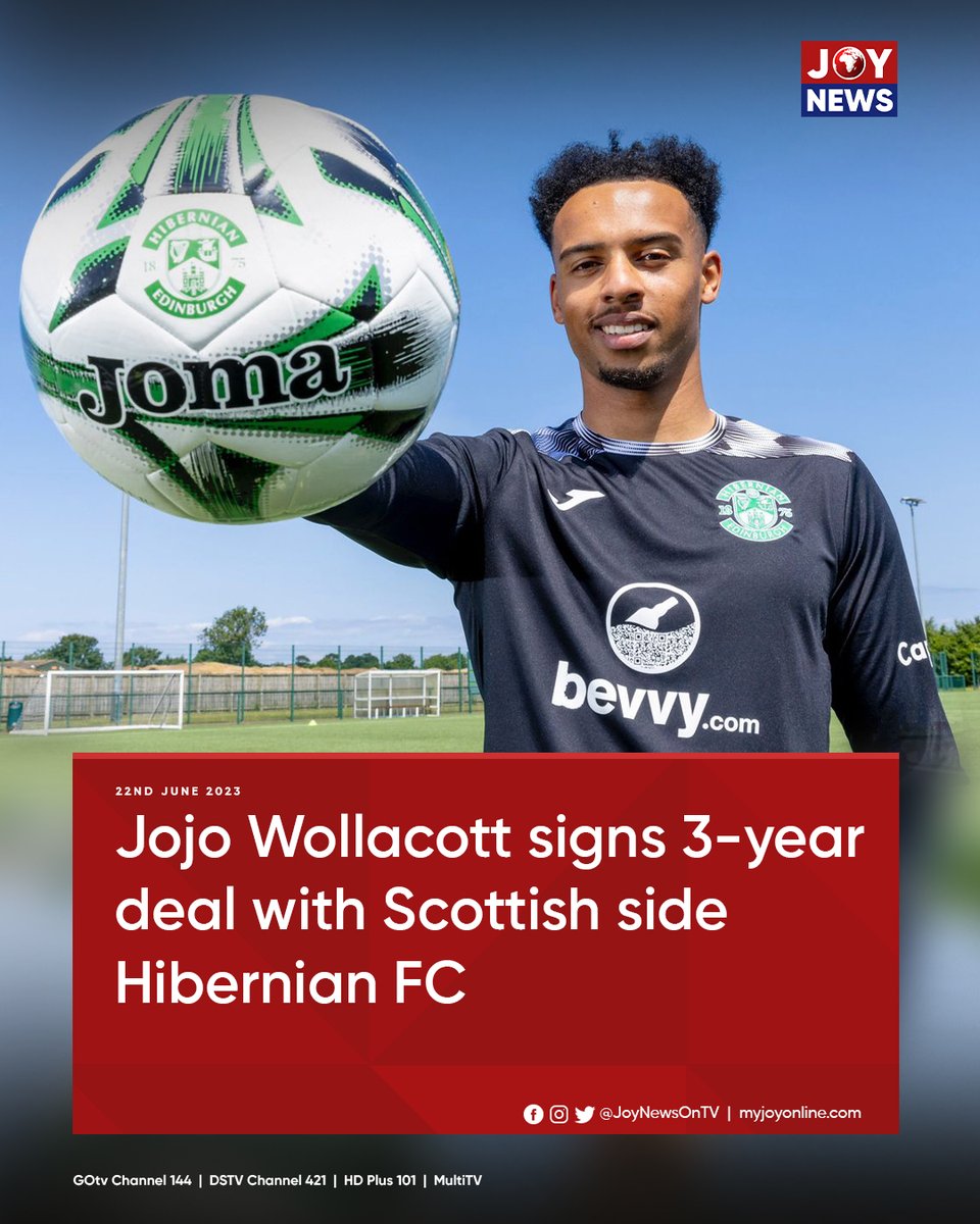 Jojo Wollacott signs 3-year deal with Scottish side Hibernian FC

#JoyNews