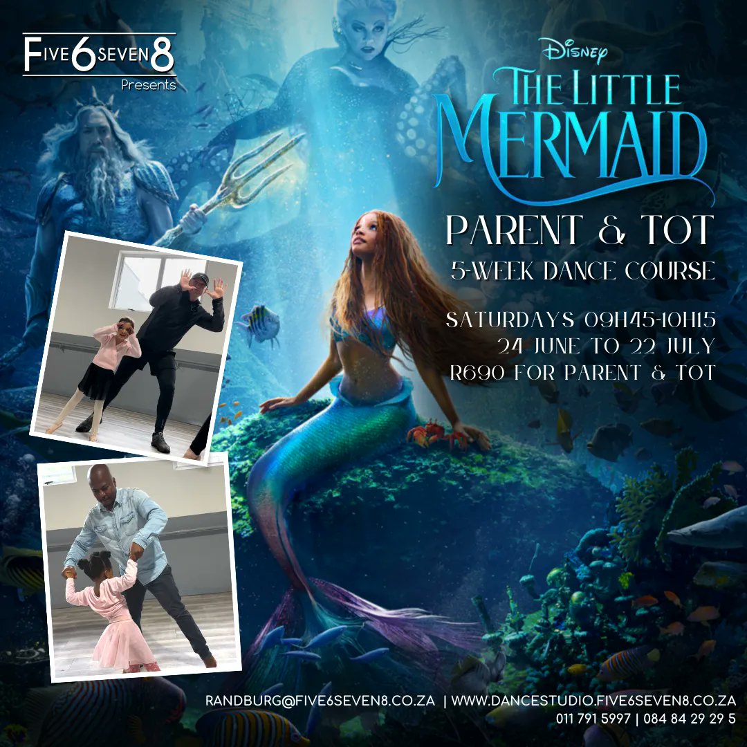 Join our Little Mermaid Themed Parent &amp; Tots 4-wk dance course starting on 24th June. Classes every Sat. for kids 2-5 yrs. Combines rhythm, coordination &amp; storytelling with popular songs from Little Mermaid. Perfect intro to dance genres &amp; family bonding. buff.ly/3CJb1i1