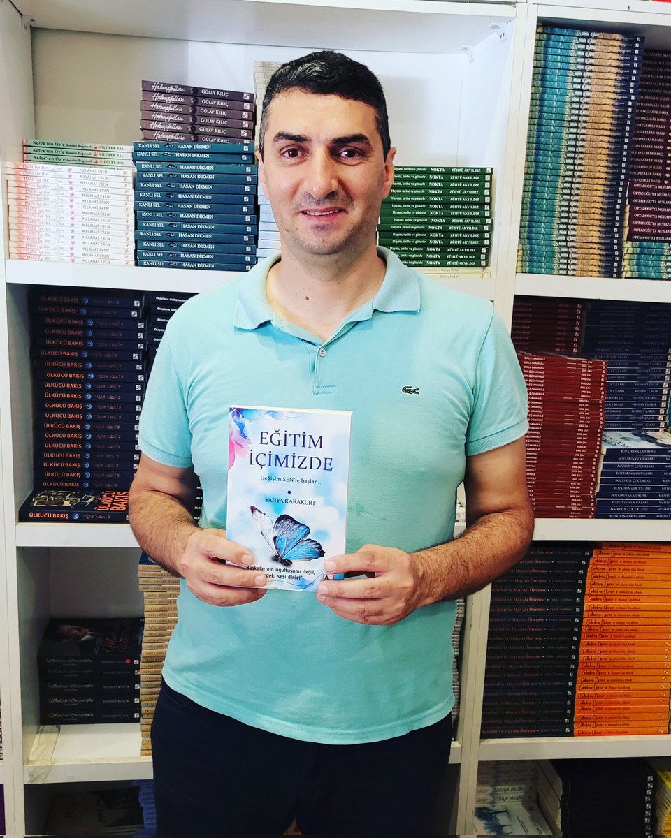Yeni kitabıma ilk ulaştığım yerde. Daha nice eserlerde buluşmak dileğiyle. Sevgi ve saygılarımla. 
#eğitimiçimizde 
#kitap
#yenikitap 
#yeniçıkankitaplar 
#yeniçıkanlar 
#kitapönerisi 
#değişim 
#eğitim
#azkitap
#kitapkurdu 
#kitapyurdu  
#okuyanfarkyaratır
#değişimsenlebaşlar