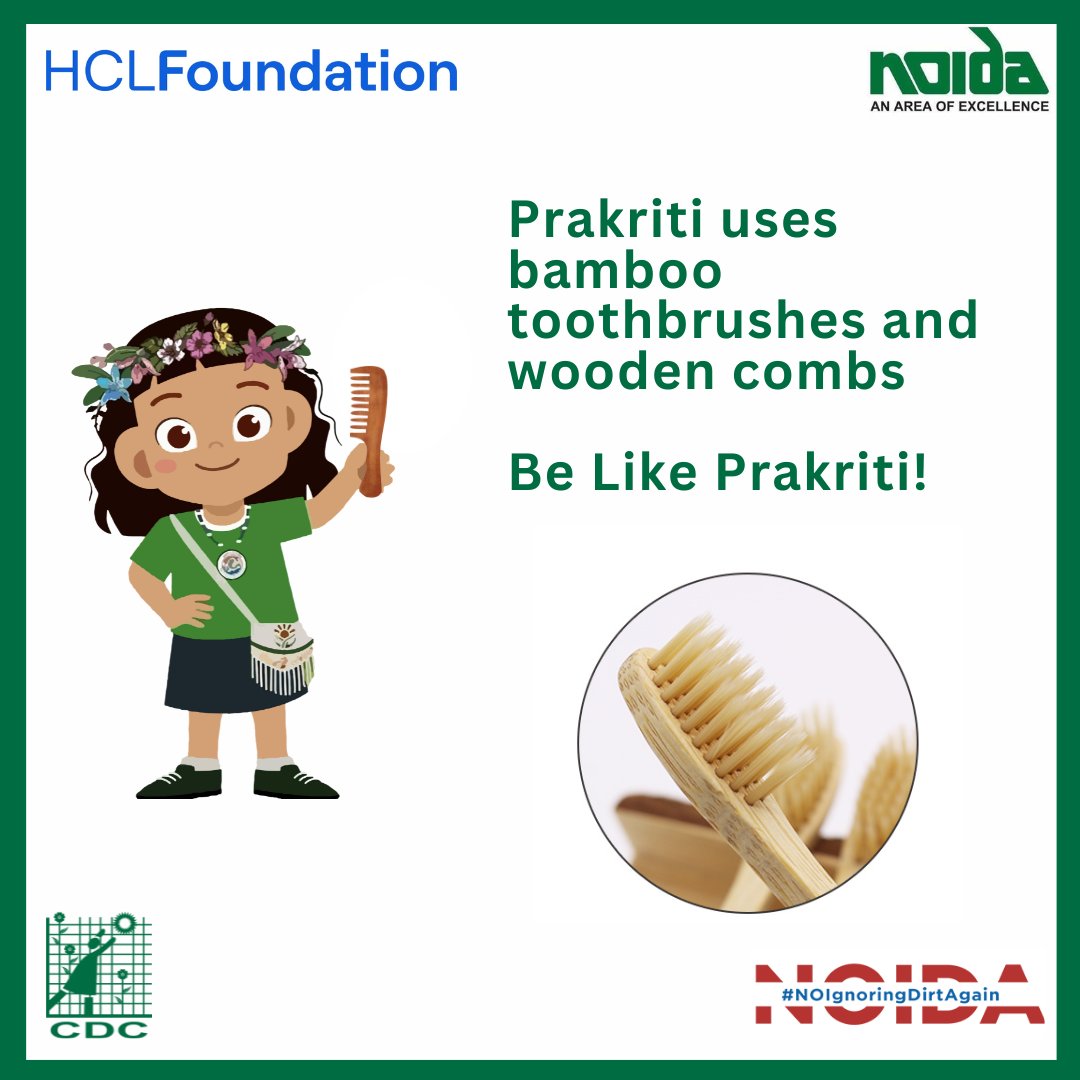 Small choices can make a big difference when it comes to protecting our planet. Prakriti's love for nature is reflected in her everyday routine, choosing bamboo toothbrushes and wooden combs to minimize waste and promote sustainability.

<a href="/vivekjaipur/">Dr Vivek S Agrawal</a> <a href="/WastEdTalks/">Siddhant Agrawal</a> <a href="/shivangisultan3/">CA Shivangi Sultania</a>
