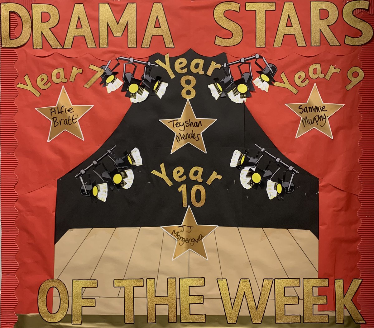 Congratulations to all the @MoretonSchool Drama Stars of the Week. Brilliant characterisation from Tey and Sammie; excellent lighting design from Alfie and a fantastic job on the GCSE Mock Exam from JJ! 🎭