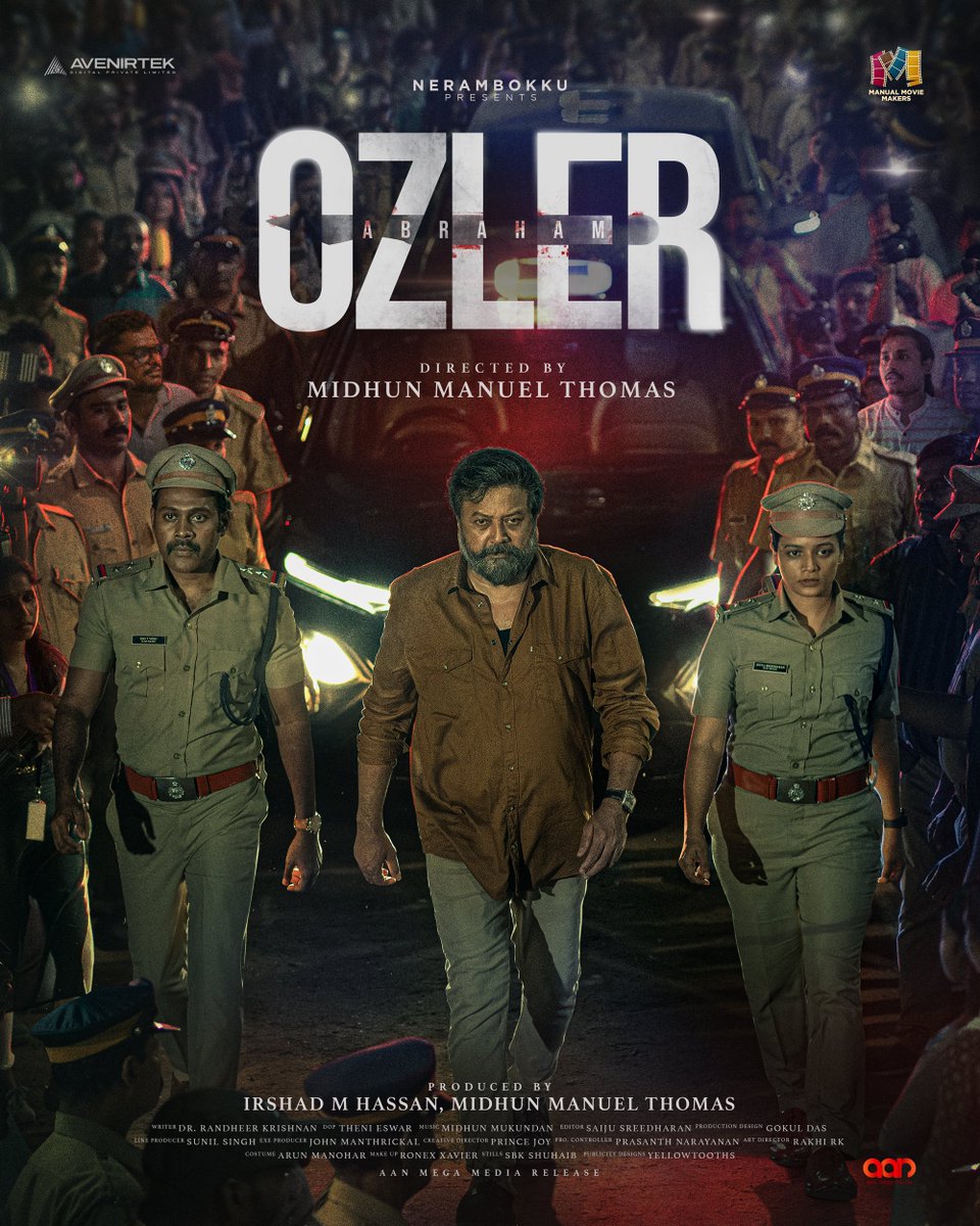 Ozler is coming..!!
Here is our 2nd Look Poster  🥳
.
.
.
#AbrahamOzlerMovie #abrahamozler #OzlerisComing #Jayaram #MidhunManuelThomas #ArjunAshokan #SaijuKurup #AnaswaraRajan 

@AbrahamOzler  @nerambokku_  @AvenirTechIndia