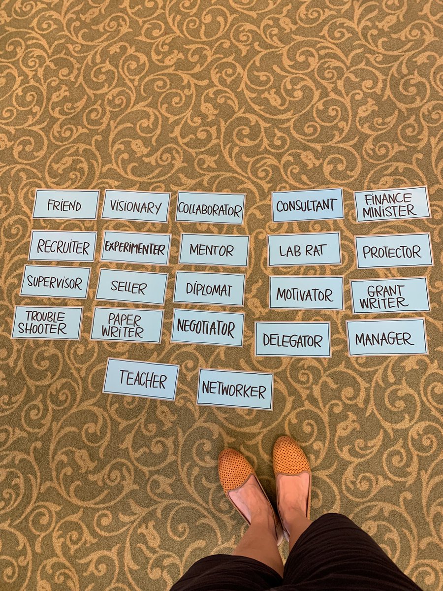 The many roles we have as #groupleader #newPI⭐️. At EMBO Lab Leadership workshop with @LifeSciLearn & @LeadSculpt near Heidelberg. Learnt new things and met a bunch of lovely people!
