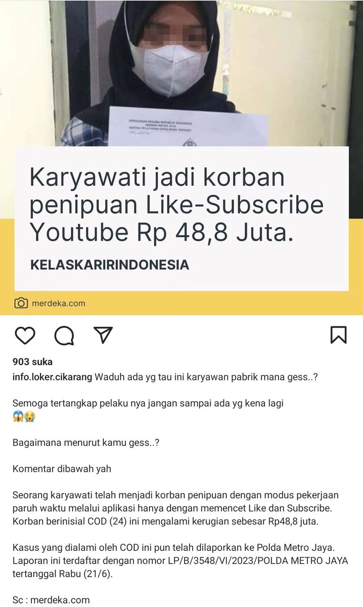 fadhlihakbar's tweet photo. Just for sharing
Sedang marak penipuan dengan alibi part time https://t.co/AzRFoL9hLc