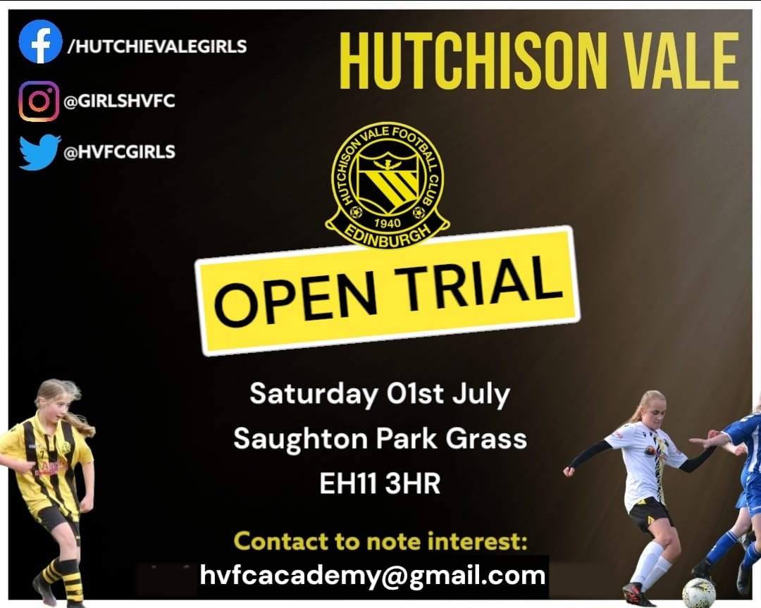 GirlsHvfc's tweet photo. 𝐆𝐢𝐫𝐥𝐬 𝐎𝐩𝐞𝐧 𝐃𝐚𝐲 𝐓𝐫𝐢𝐚𝐥𝐬

𝐒𝐚𝐭𝐮𝐫𝐝𝐚𝐲 𝟎𝟏𝐬𝐭 𝐉𝐮𝐥𝐲

We are holding open day trials, contact the below details to register:

Sean on 07881224732 or email hvfcacademy@gmail.com 

#Hutchie🟡⚫️ #talent  #opentrials https://t.co/2xlOYzOSUY