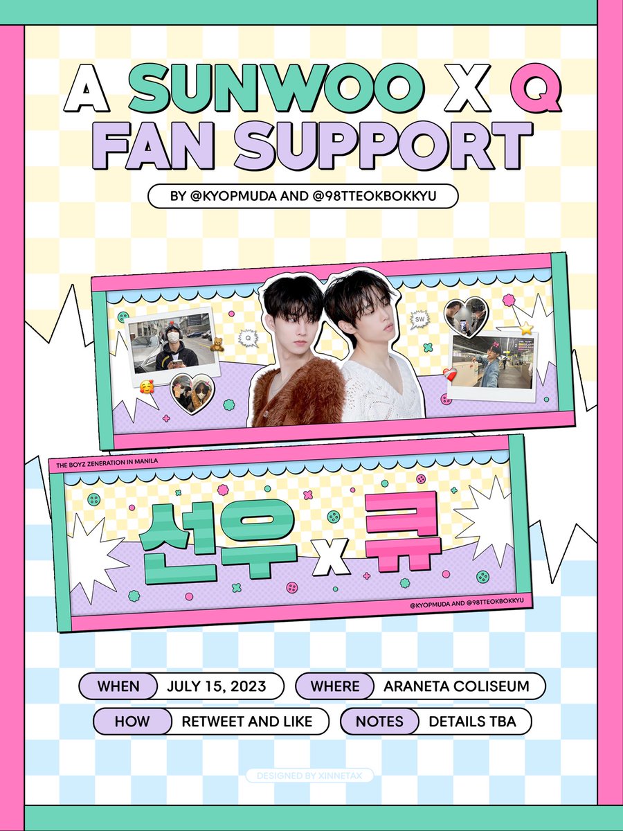 98tteokbokkyu's tweet photo. ꒰ ⋆ 🍡 i like you, i do! ꒱

#선큐 fan support for #ZENERATION_MNL 
➝ by @kyopmuda &amp; @98tteokbokkyu

rt &amp; like
1:1 only
limited quantity
details tba

#선우 #큐 #SUNWOO #Q #더보이즈 #THEBOYZ https://t.co/UpTEYjtkSt