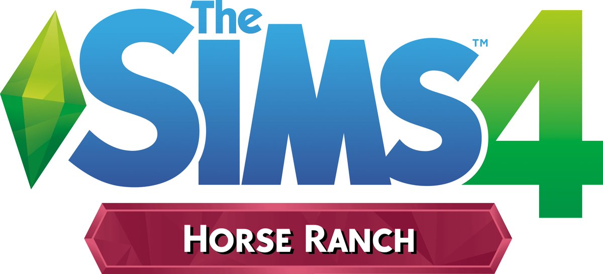 I made #TheSims4HorseRanch 's logo, icon, and DVD cover in the old style before the rebrand!
The cover was a pain to do and it still looks crooked sksksks