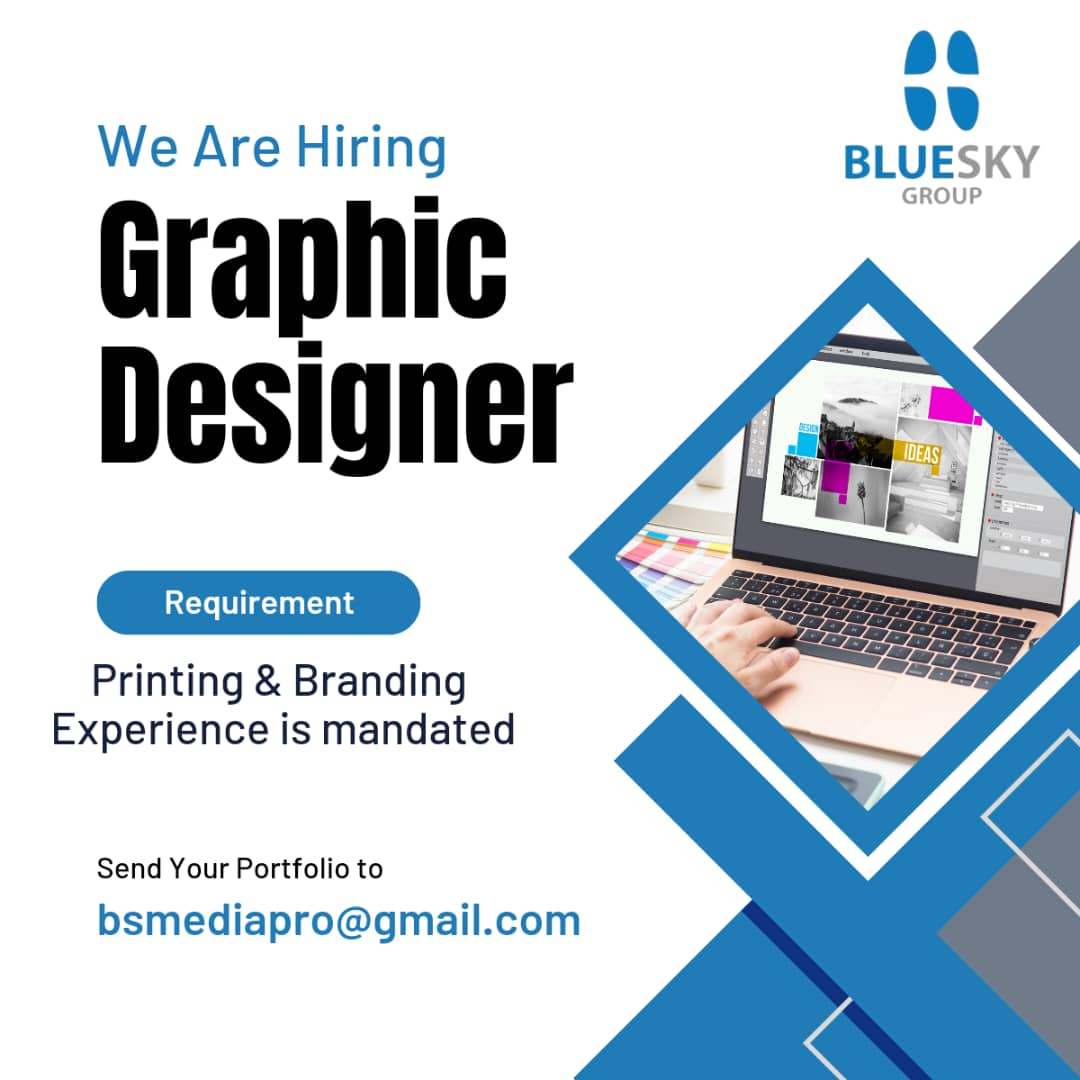 Are you versed in translating pictures and words into an exciting, eccentric, and crisp graphic design?

BlueSky Media Pro is looking for a graphic designer that can create graphic designs using the basic designing tools to join #teambluesky.
