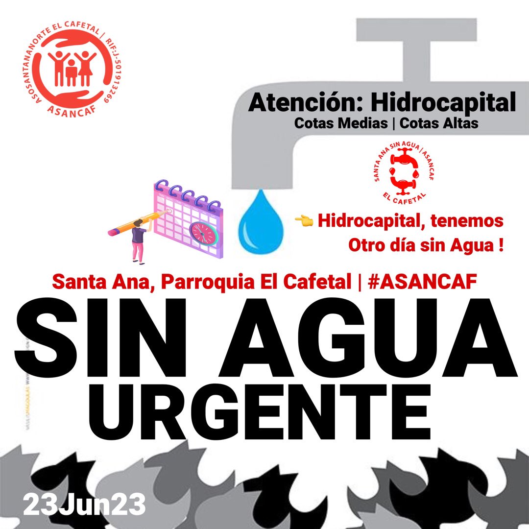 #SinAgua | #ParroquiaElCafetal |SantaAnaElCafetal| #7:52AM |#23Jun
Otro día sin agua , 10 días 

@HidroCapital2 
@RMarcoTorres
@EvelynBVasquez
@harolclemente
@oficialhidroven
@minaguasoficial
@HectoRodriguez 
@fiscaldelpueblo 
@darwingonzalezp
@luisaguilarj