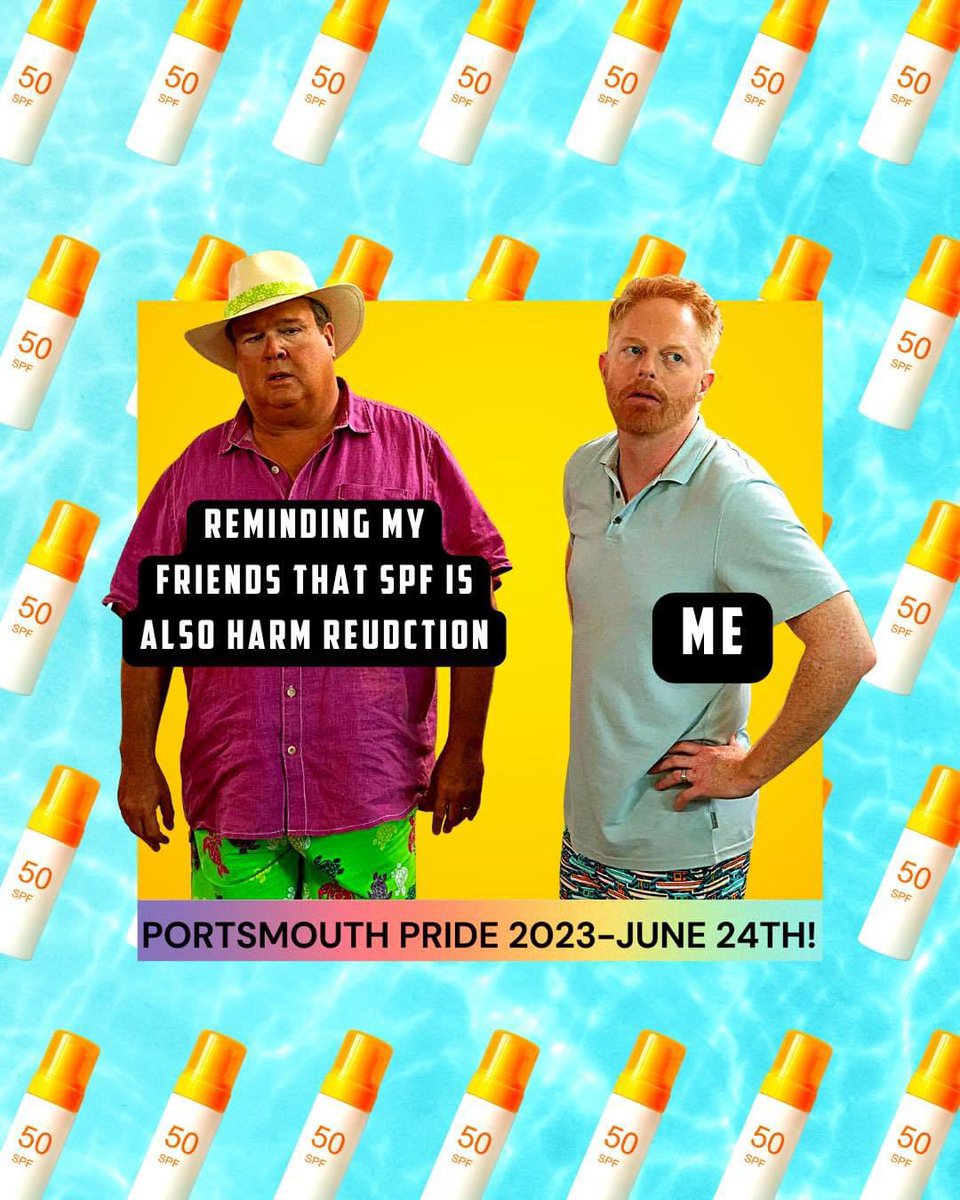HanHamel's tweet image. Don’t forget that sun protection is also harm reduction 
😉 ☀️ 🧴 

Visit @harmreductionNH tomorrow at @OutrightPride Portsmouth Pride!

-
-
-

#NH #NewHampshire #Pride #Pride2023 #HarmReduction #SPF #SunProtection #PublicHealth