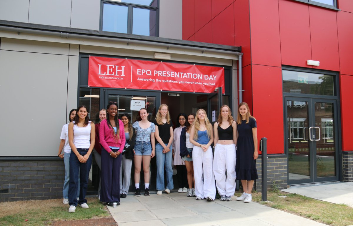 LEHSchool's tweet photo. Today is EPQ Presentation Day. With a record number of L6 students presenting, each has chosen, researched & written a 5000 word essay on a topic of their choice. Well done to everyone presenting. It's an exciting opportunity for us to learn something new #LEHSchool #LEHSixthForm https://t.co/8lH2j4XI1a