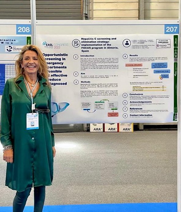 🤓 ' #HepatitisC screening and elimination strategy: implementation of the FOCUS program in Almería, Spain' Our second poster presentation at the #EASLCongress @CasadoMm 
#ILC2023 #LiverTwitter #EASL2023 #viralhepatitis
📊Poster number➡️FRI207