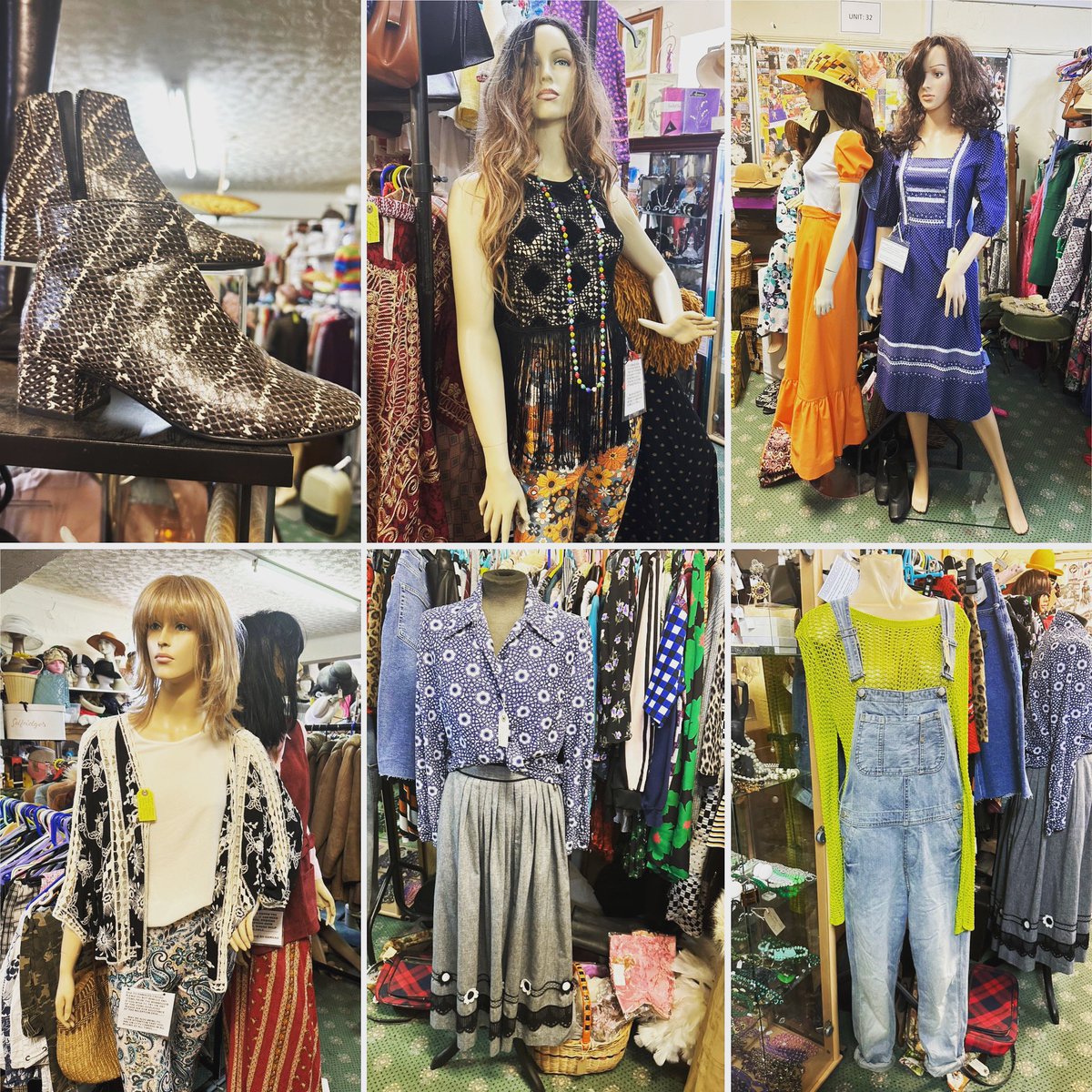 Festival inspired from unit 32 
Open until 5pm 
#glastonbury #festival #festivalfashion #musicfestival #festivalclothes #vintagefestivalclothes #vintagefestival #astraantiquescentre #hemswell #lincolnshire