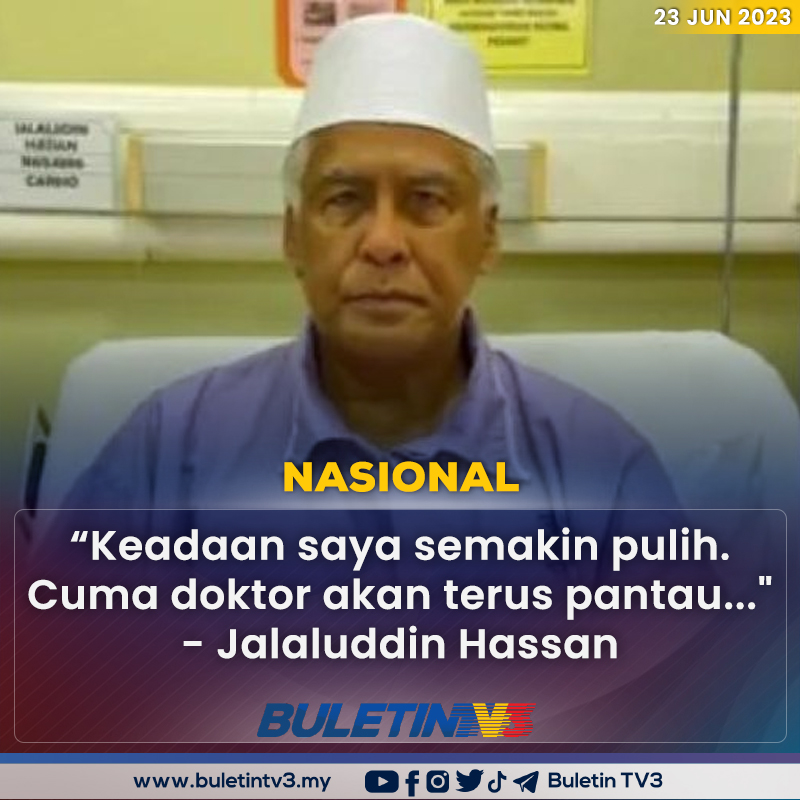 BuletinTV3's tweet photo. Pelakon veteran, Datuk Jalaluddin Hassan berharap ada peminat yang sudi mendoakan agar dia cepat sembuh dan kembali bekerja seperti biasa.

Berita penuh https://t.co/jDheVOrfvK https://t.co/2BBjLNlajn
