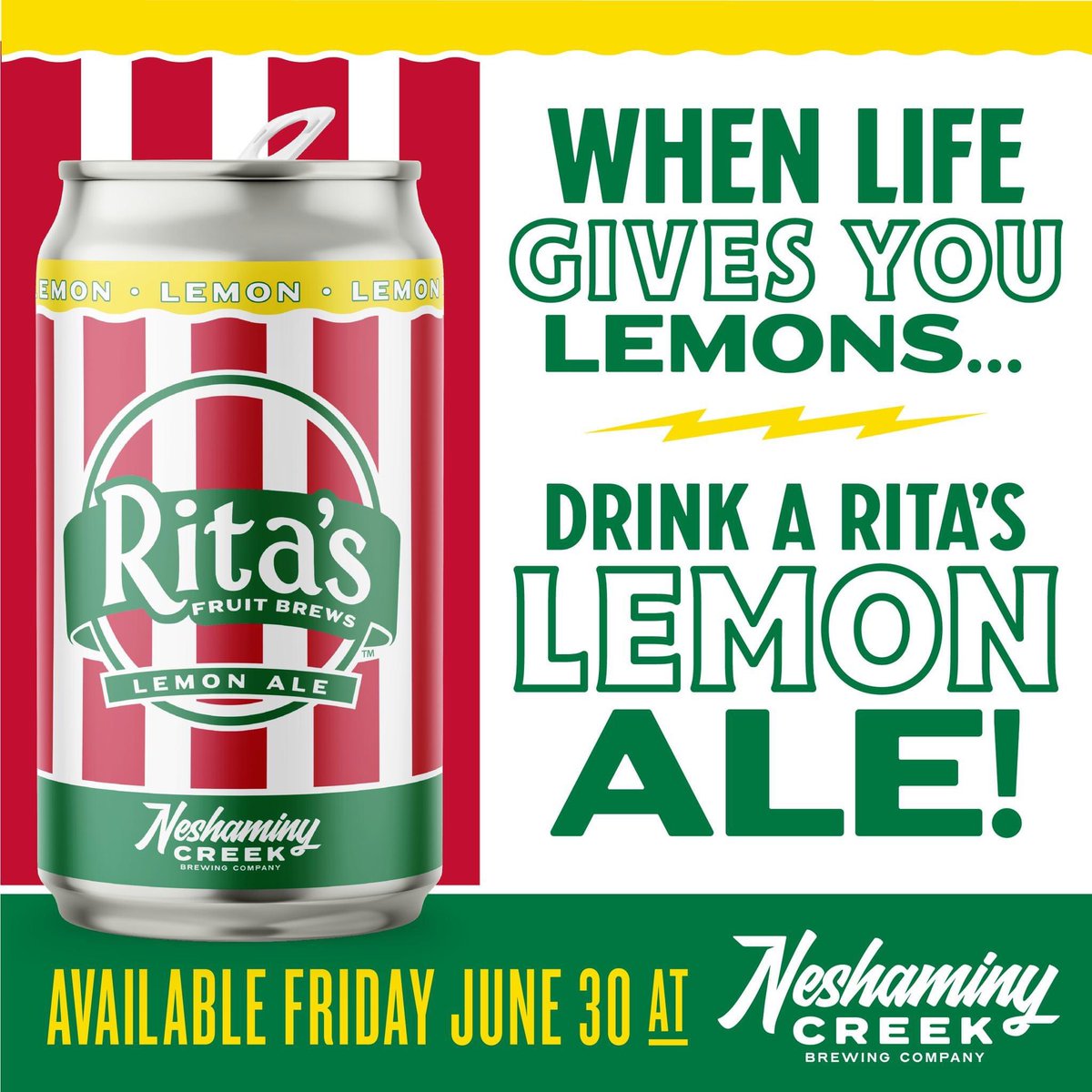 Lemon is the next flavor in our Rita’s Fruit Brews! Squeeze the day and get your first taste when it gets released Friday, June 30th at all Neshaminy Creek locations!