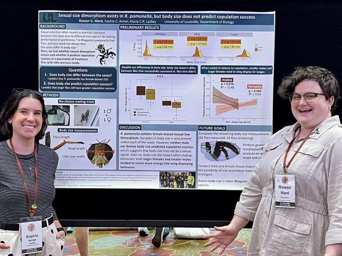 Alycia Lackey (@acrlackey) on Twitter photo VERY proud of Rowan Ward for their first presentation at a national meeting!! #Evol2023
And ever impressed by the supportive mentoring from <a href="/sophiaanner/">@sophiaanner.bsky.social</a>
It’s the people that make the science fun and exciting.
.
.
.
This is the photo you get when you say
“Say Rhagoletis!!” VERY proud of Rowan Ward for their first presentation at a national meeting!! #Evol2023
And ever impressed by the supportive mentoring from <a href="/sophiaanner/">@sophiaanner.bsky.social</a>
It’s the people that make the science fun and exciting.
.
.
.
This is the photo you get when you say
“Say Rhagoletis!!”