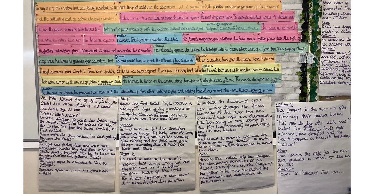 TrainingSpace's tweet photo. Fabulous work by Year 6 in @ParkfieldPri based on The Explorer 🧭. The pupils have developed their descriptive writing techniques throughout this unit 🤩 ✍️.
If you're in the #UnitPlanFam, you can find this unit in your library. https://t.co/MSUkeIeosM