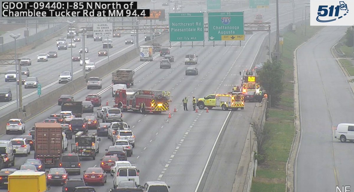 🚨ALERT DEKALB CO.🚨

There is a crash on I-85 N past Chamblee Tucker Rd. leaving four lanes on the right blocked. Avoid travel in this direction and use alt. routes. #ATLtraffic #DekalbCounty

Call 511 for updates and follow the incident here: 511ga.org/EventDetails/G…