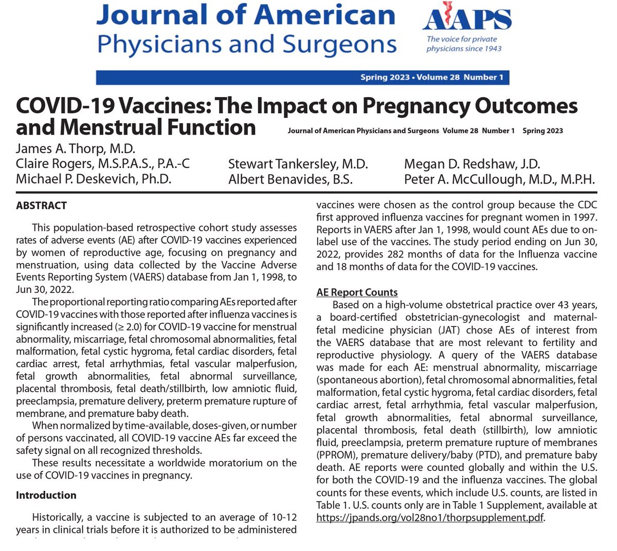 @CKellyUAP Here is the peer-reviewed manuscript published by Dr. Thorp and colleagues.  His US Senate testimony was strongly supported by the evidence.  #courageousdiscourse @Maggie_Thorp @jathorpmfm @AAPSonline @acog @ACOGAction @docbiss @MdBreathe @DrLoupis   jpands.org/jpands2801.htm