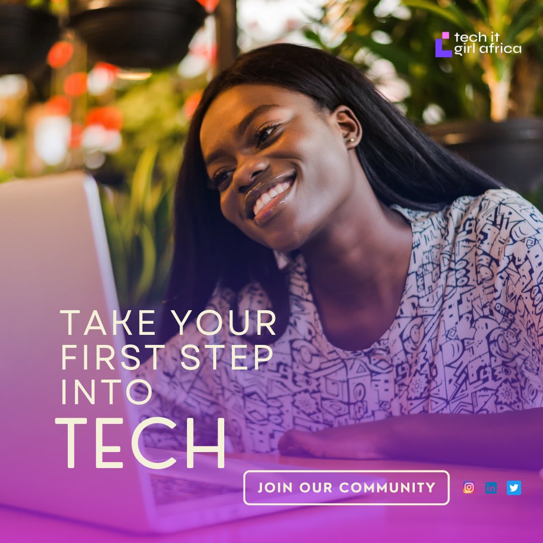 Unlock the World of Tech: 
Join us on an incredible journey as we empower girls across Africa to take their first step into the dynamic world of technology.

Follow @techitgirl_a 
_
#TechitgirlAfrica #EmpoweringGirlsInTech
#stemeducation #igirlhub #techitgirlafrica