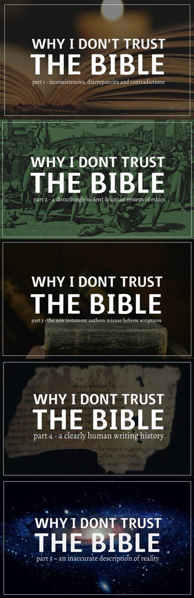 pinkheretic's tweet photo. Why I don't trust the bible. #atheist https://t.co/i0EOkDuZxn