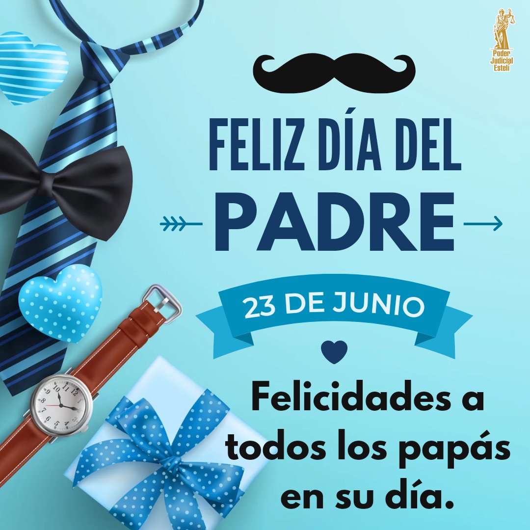 Un reconocimiento especial a los hombres que son un guía, un maestro, un ejemplo de constante fortaleza, aquel que acompaña a sus hijos de la mano en cada paso que dan, conduciéndolos por el camino del éxito.

Feliz Día del Padre 👨‍👧‍👦

#PoderJudicialEsteli