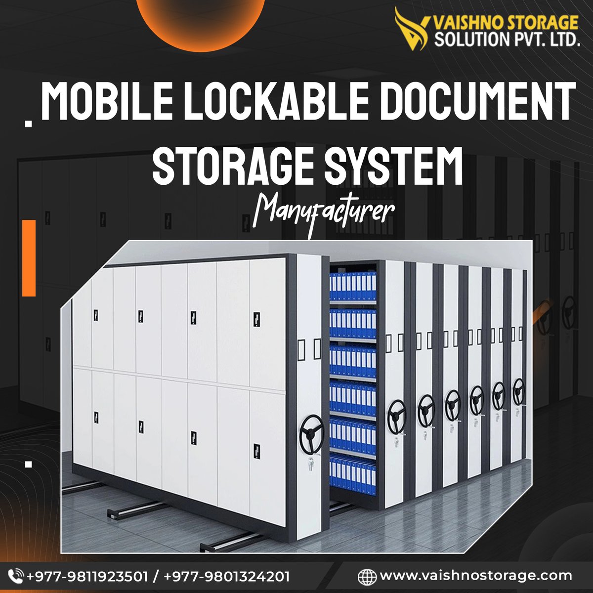 VaishnoStorage's tweet image. 𝐕𝐚𝐢𝐬𝐡𝐧𝐨 𝐒𝐭𝐨𝐫𝐚𝐠𝐞 is a leading 𝑴𝒐𝒃𝒊𝒍𝒆 𝑳𝒐𝒄𝒌𝒂𝒃𝒍𝒆 𝑫𝒐𝒄𝒖𝒎𝒆𝒏𝒕 𝑺𝒕𝒐𝒓𝒂𝒈𝒆 𝑺𝒚𝒔𝒕𝒆𝒎 Manufacturers in Nepal.

📲 +977-9811923501
🌐 vaishnostorage.com

#MobileLockableDocumentStorageSystem #DocumentRackingSystem #MobileCompactor #StorageRack