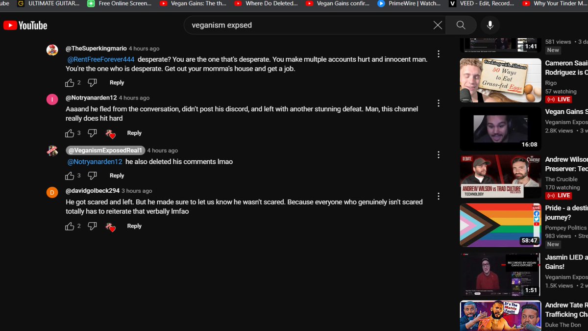 ExposedVeganism's tweet photo. @TeamYouTube https://t.co/Bl7Rw2MGOW