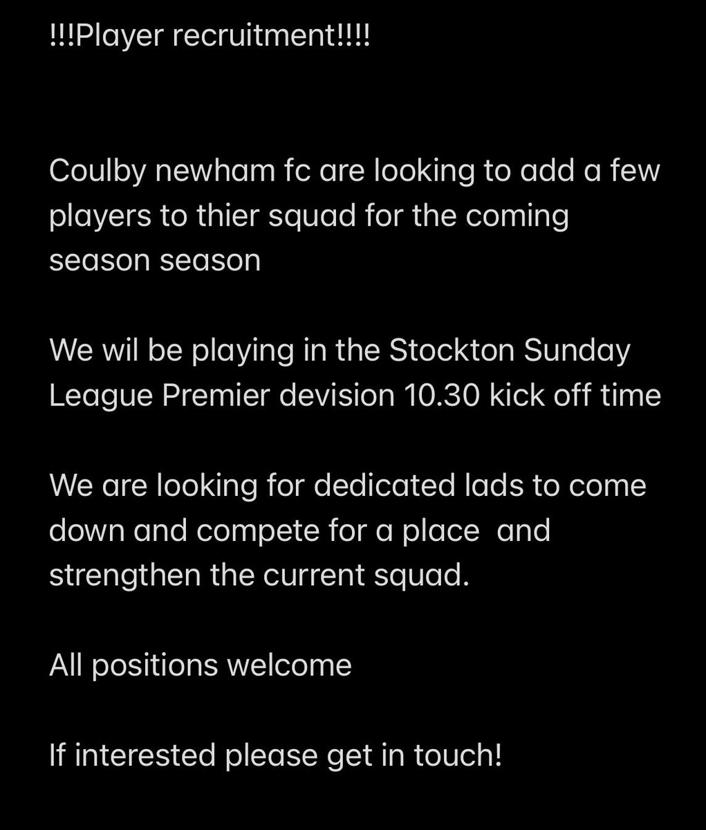 Looking for new players for the upcoming season! UTC! 🔵🔴⚪️