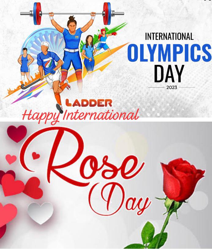 Happy
#InternationalOlympicDay
&
#InternationalRoseDay