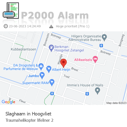 P2000alarm_LL's tweet photo. Traumahelikopter LifeLiner 2 gaat naar Slaghaam in Hoogvliet https://t.co/L6jtcnuj3s https://t.co/SOsKwsMitw