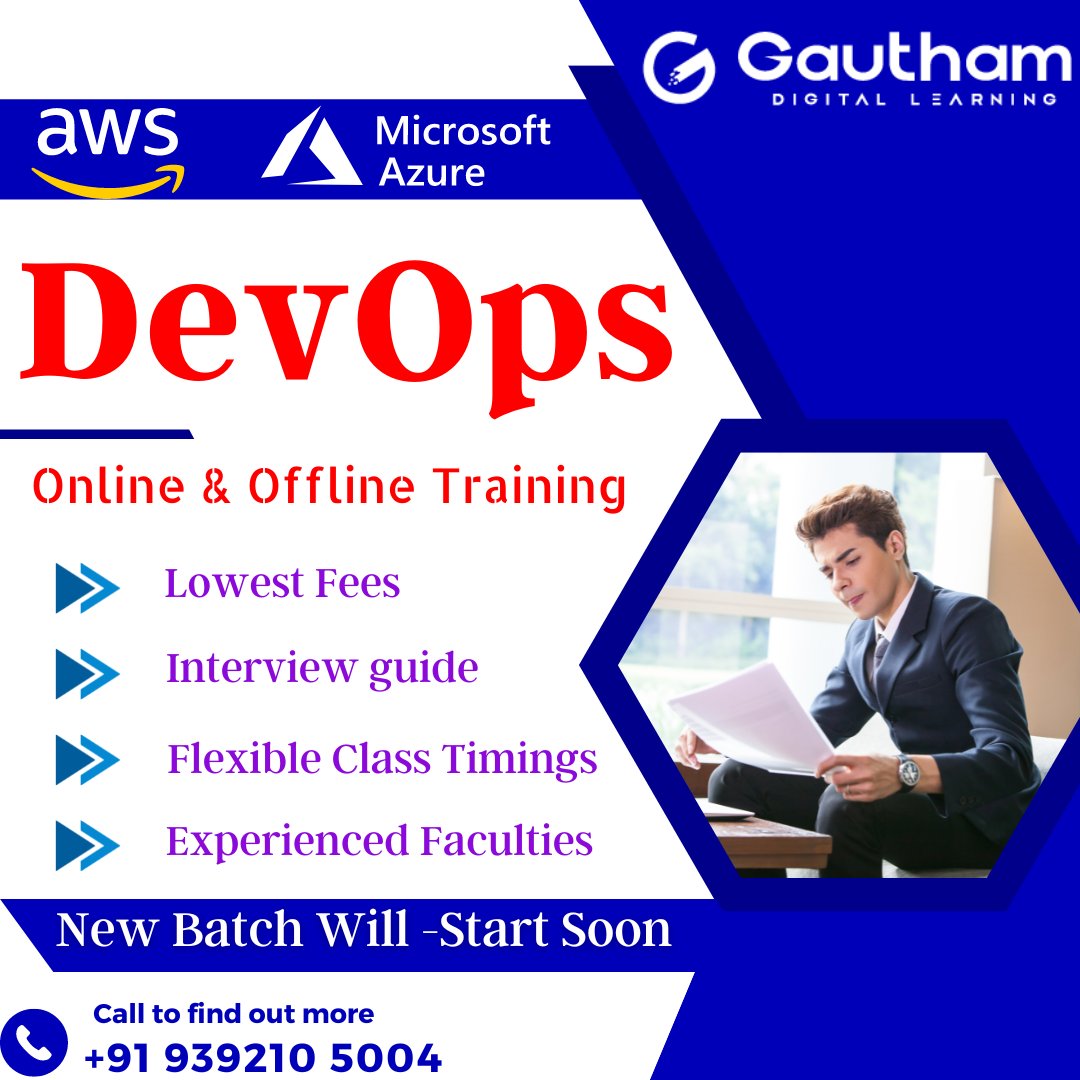 GauthamDigital1's tweet image. #DevOpsTraining #AwsDevOpsTraining #AzureDevOpsTraining #DevOpsTrainingInstitute
#AwsDevOpsCourse #AzureDevOpsCourse