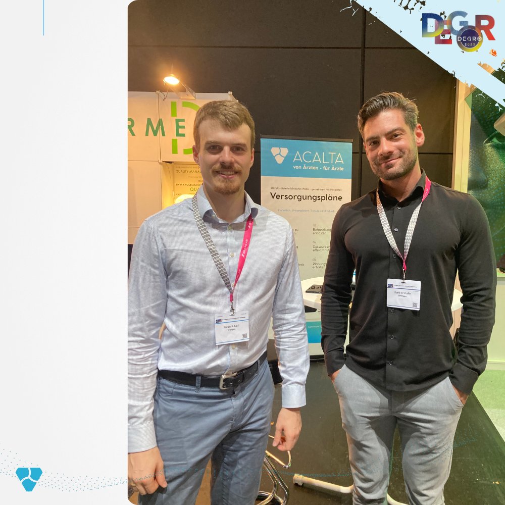 AcaltaGmbh's tweet photo. #DEGRO23 is ongoing.
Meeting lots of people ➡️ here with Prof. Dr. Rami el Shafi, deputy director at @yourUMG https://t.co/js9nTP7xGK