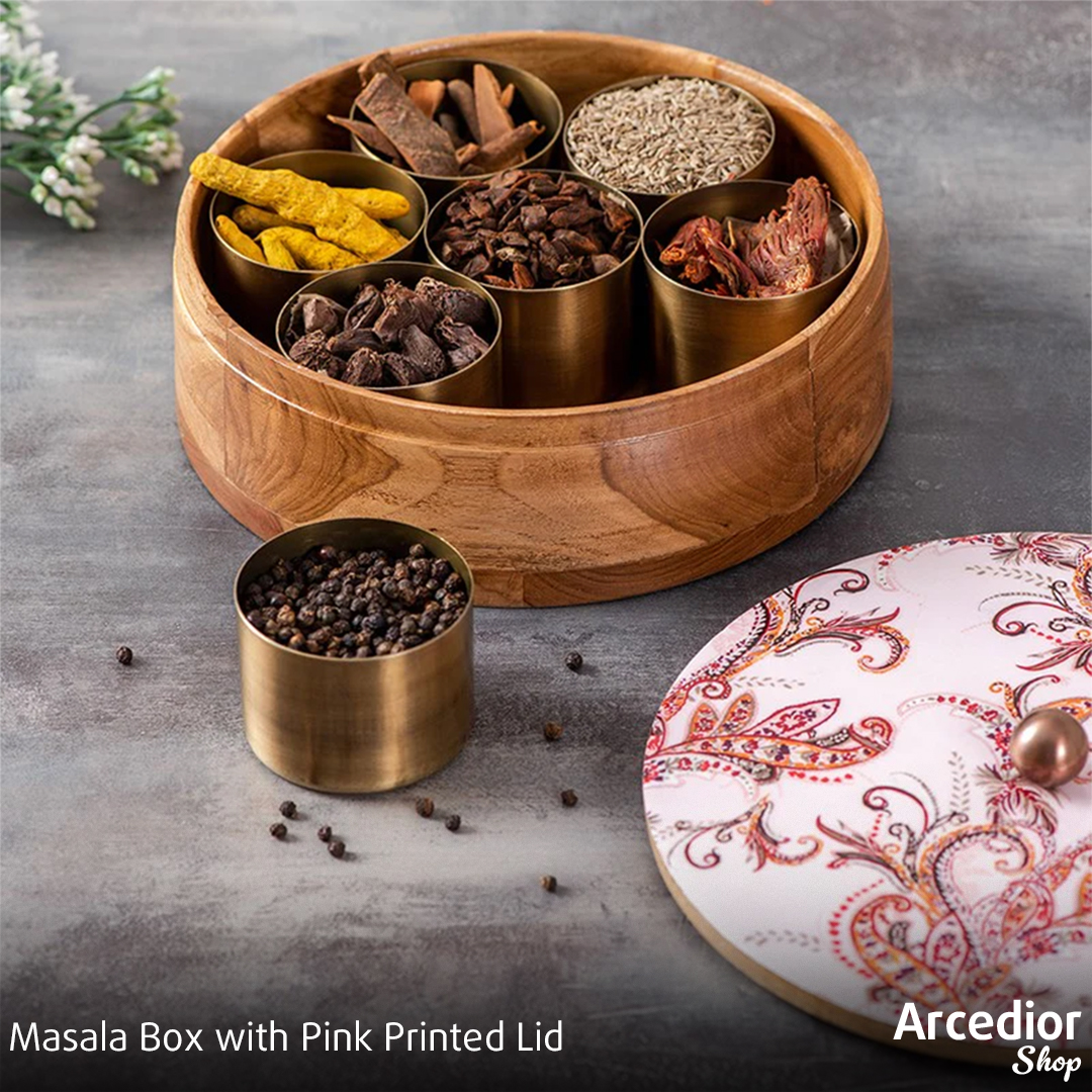 Wooden masala box: the perfect kitchen multitasker!
- Store your spices in style
- Serve mouth fresheners or dry fruits to guests
- Keep your sewing kit organized
- Store candies, toffees, and chocolates for kids
- And the best part? It makes a great housewarming gift #kitchen