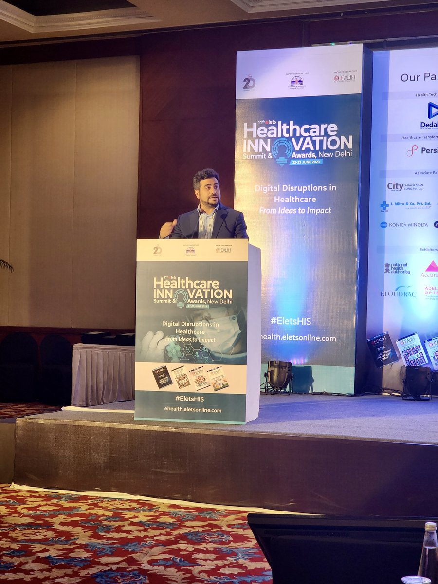 augnito's tweet photo. We were delighted to attend Day 1 of the 11th Elets Healthcare Innovation Summit &amp; Awards organised by @ehealthonline on 22nd June, 2023!

Our Co-Founder and CEO @RustomL shared insights on "Voice AI - The Future of Clinical Intelligence."

#healthcareconference #EletsHIS https://t.co/ZdHAxHyw5O