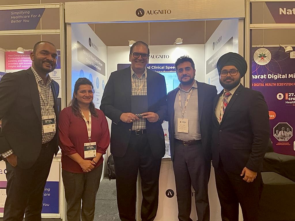 augnito's tweet photo. We were delighted to attend Day 1 of the 11th Elets Healthcare Innovation Summit &amp; Awards organised by @ehealthonline on 22nd June, 2023!

Our Co-Founder and CEO @RustomL shared insights on "Voice AI - The Future of Clinical Intelligence."

#healthcareconference #EletsHIS https://t.co/ZdHAxHyw5O