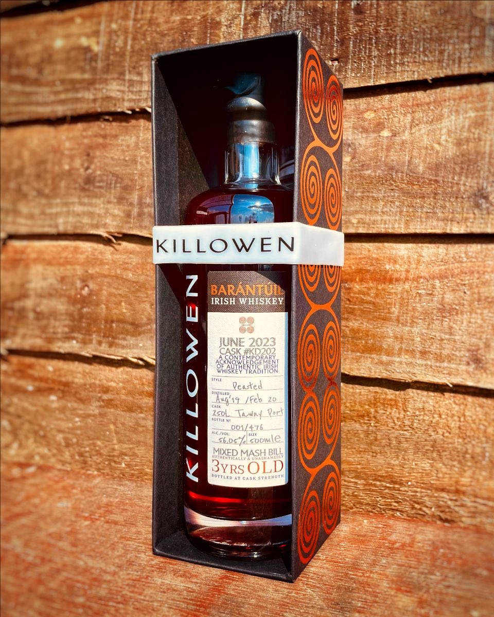 ⁦@KillowenWhiskey⁩ more intriguing innovation - Peated tawny port finish Irish whiskey #lovelocalinnovation