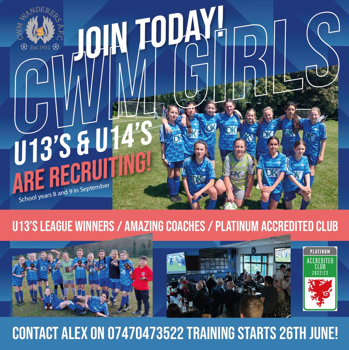 * Lowest subs in the area 
* C Licenced Coaches
* Pitchside Club
* Own club Minibus
* Regular Team Events
* Most successful Junior section in the area this season
* Join us now! 
<a href="/Maesydderwen/">Ysgol Maesydderwen</a> <a href="/YsgolYstalyfera/">Ystalyfera - Bro Dur</a> <a href="/westwaleswgl/">Perago | West Wales Women & Girls League</a>