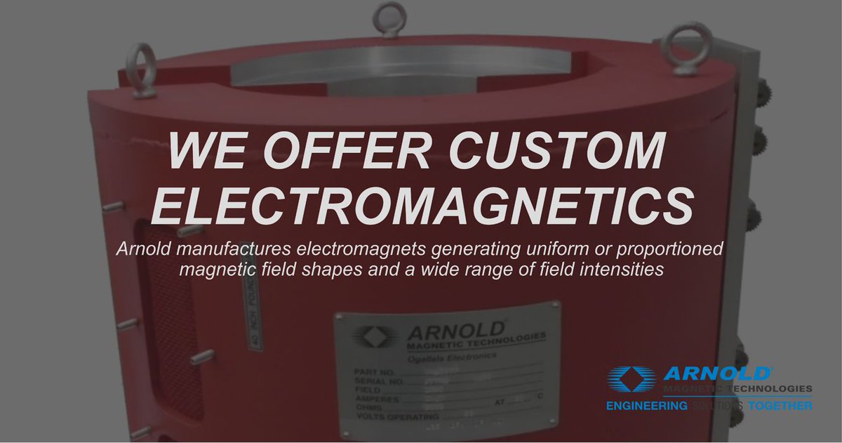 arnoldmagtech's tweet image. From MRI machinery and Klystrom to ion implantation and chemical etching, Arnold offers #custom #electromagnetics to fit your specific needs. Click the link to learn more about our electromagnetic capabilities:
bit.ly/3BqsLhB