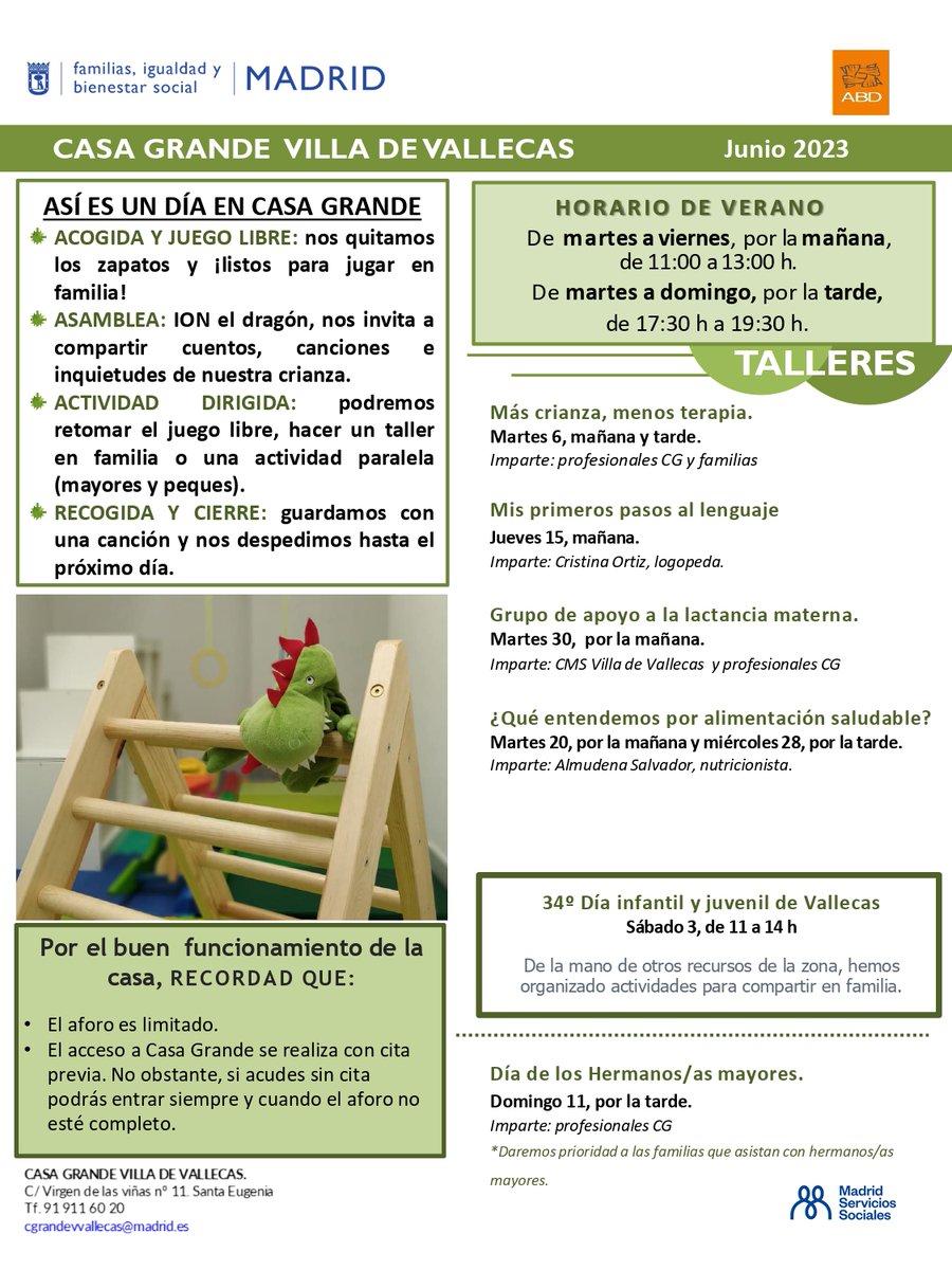 MadridPSociales's tweet photo. 🤱🏼 En #CasaGrande tienes un grupo de apoyo a la #LactanciaMaterna.

Próximas reuniones:

📆 29 de junio en #Carabanchel.

📆 30 de junio en #VilladeVallecas.

⌚️ De 11 a 13 horas.

Impartido por profesionales de #CasaGrande y @madridsalud 👇🏼 https://t.co/gTlElq0mzL