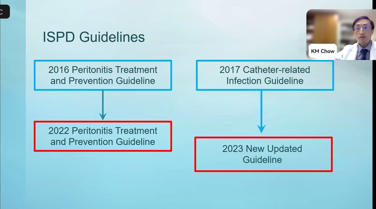 ISN-ISPD joint webinar on 2023 Update on the Catheter-related Infection Recommendations
Dr Chow KM, Ms Ana Figueiredo
@ISNkidneycare

Long awaited update of the guideline is finally here, it has been 6 years.

#ISNwebinar #ThisIsIsn