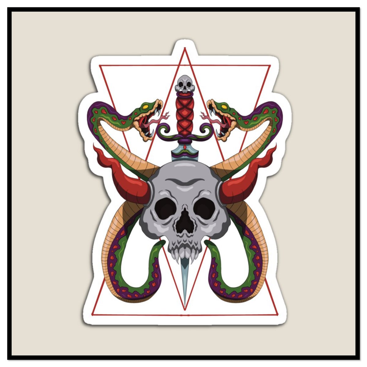 demon's sword 
Get my art printed on awesome products. Support me at Redbubble #RBandME:  redbubble.com/i/magnet/demon… #findyourthing #redbubble #redbubbleartist #redbubbleshop #skull #snake