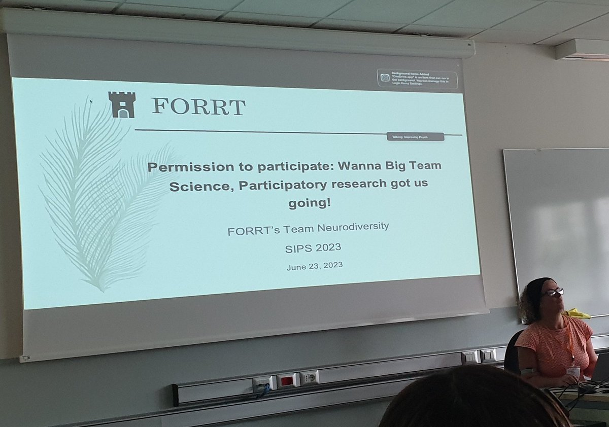 And now it's time for the lightning talks! 🤩 @FORRTproject presents Big Team Science 💪 #sips2023 @improvingpsych #openscience