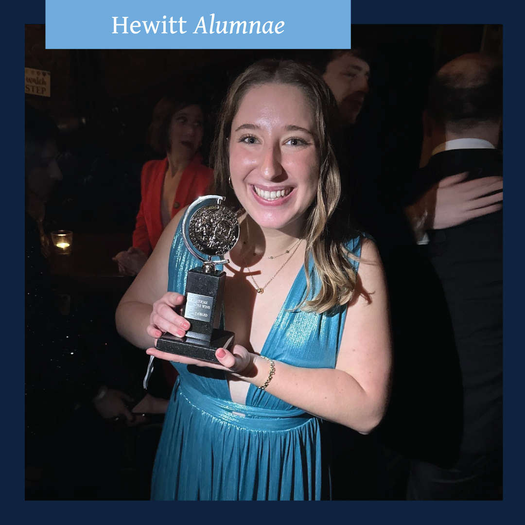 Congratulations to Julia Dunetz '15 on winning a Tony Award for her role as a co-producer of the Broadway musical, Parade! Julia is a member of the Hewitt Alumnae Council &amp; we are full of #HewittPride for her contributions to our school and the world of theater! #artseducation