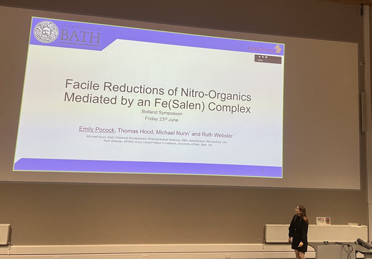 Some great 3rd year talks from Emily and <a href="/johnson_mirela/">Mirela Johnson</a> at Bolland 2023! Well done both! <a href="/BathChem/">Chemistry@Bath Uni</a>