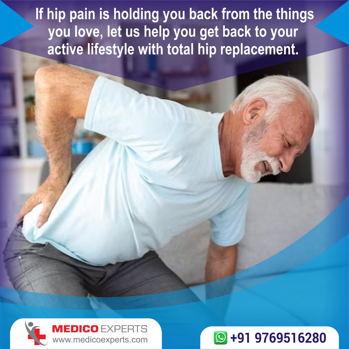 Get rid of hip pain with advanced hip replacement surgery in India 
Know More : medicoexperts.com/total-hip-repl… 
#HipPain #HipPainTreatment #Ortho #Orthopaedics #BestDoctors #MedicoExperts