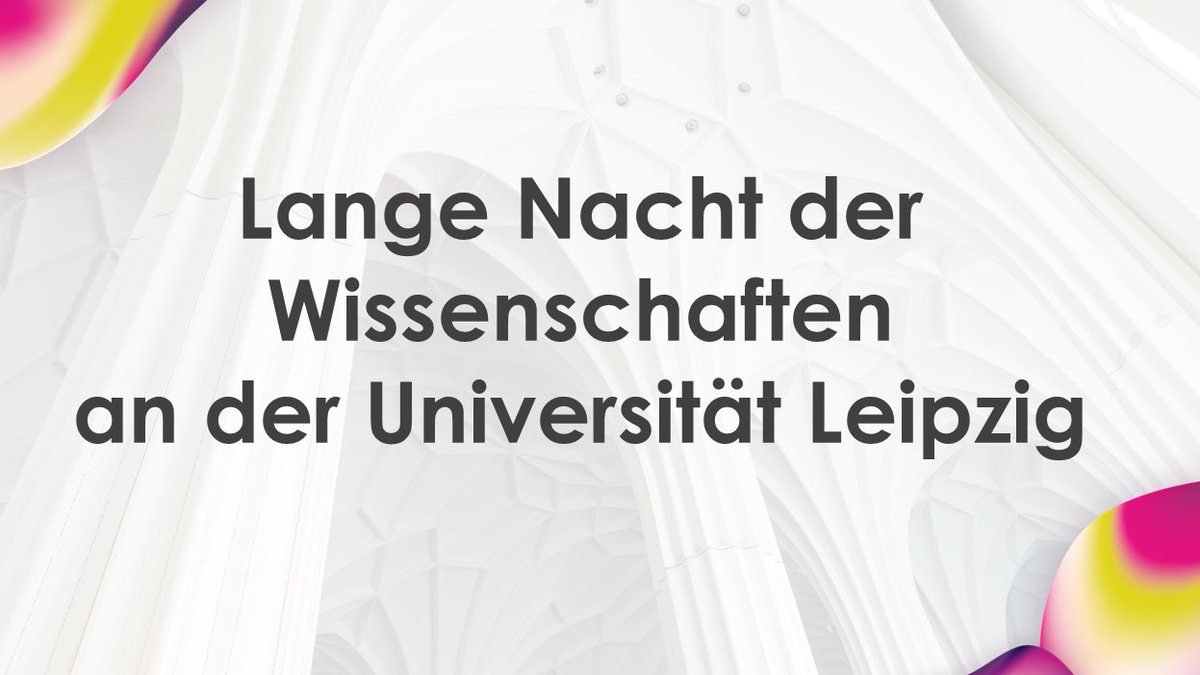 Heute ist die Lange Nacht der #Wissenschaften in #Leipzig! Von 18 bis 23 Uhr gibt's dabei mehr als 100 Veranstaltungen der #UniLeipzig. Bereits um 17 Uhr spricht Nobelpreisträger #Pääbo im Paulinum. Infos zum Programm unter uni-leipzig.de/lndw. #lndw #lndw23