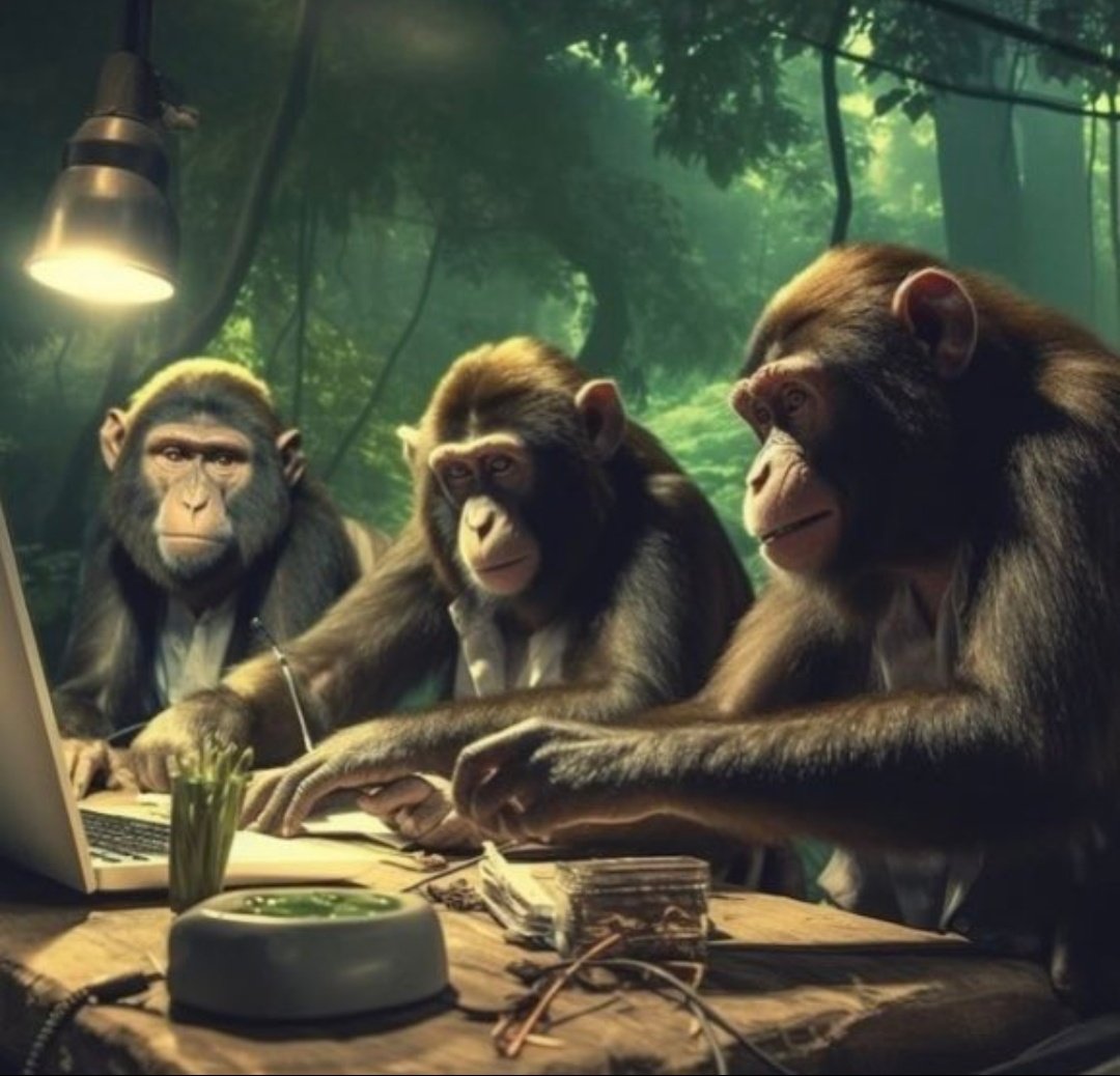 Delonchain's tweet image. Even #monkeys in the jungle will be connected and following Elon's #monkeyslist