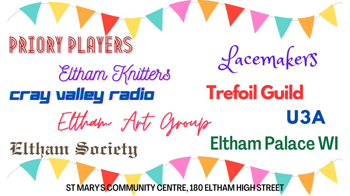 📢 OPEN DAY TOMORROW! Sat 24th June
From acting to art to amateur radio, and lots more - meet some of the groups doing a wide range of activities in Eltham and find out how you can join in...
#se9 #senine #eltham #greenwich #community #activities #thisweekend