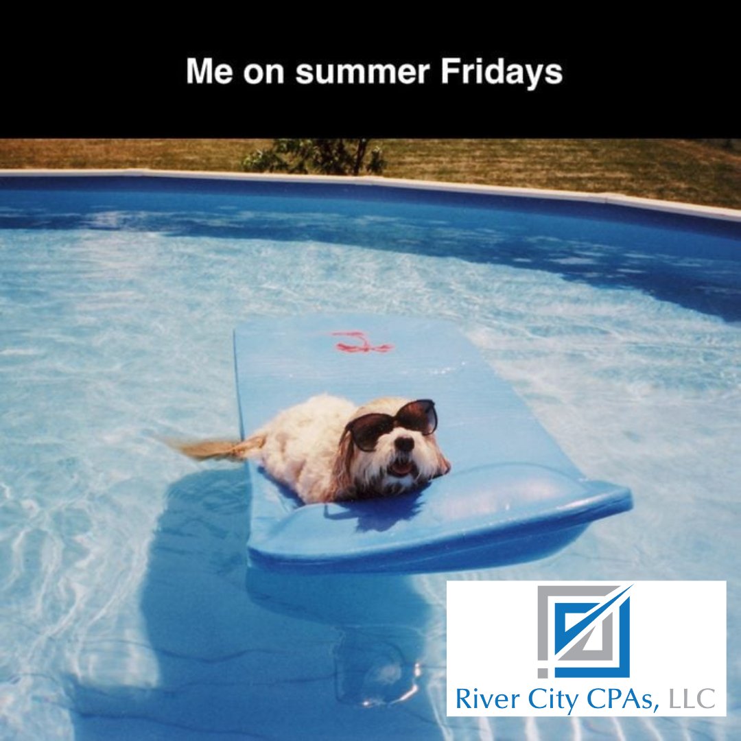 Friday is finally here! We don't know about you but we feel like Friday is relax day! This is how we feel.
#summer #summerfun #summerdays #summerishere #summerweather #summerfeeling #summermemories #RiverCityCPAs #businesstaxes #bookkeepingforsmallbusiness #payrollservices